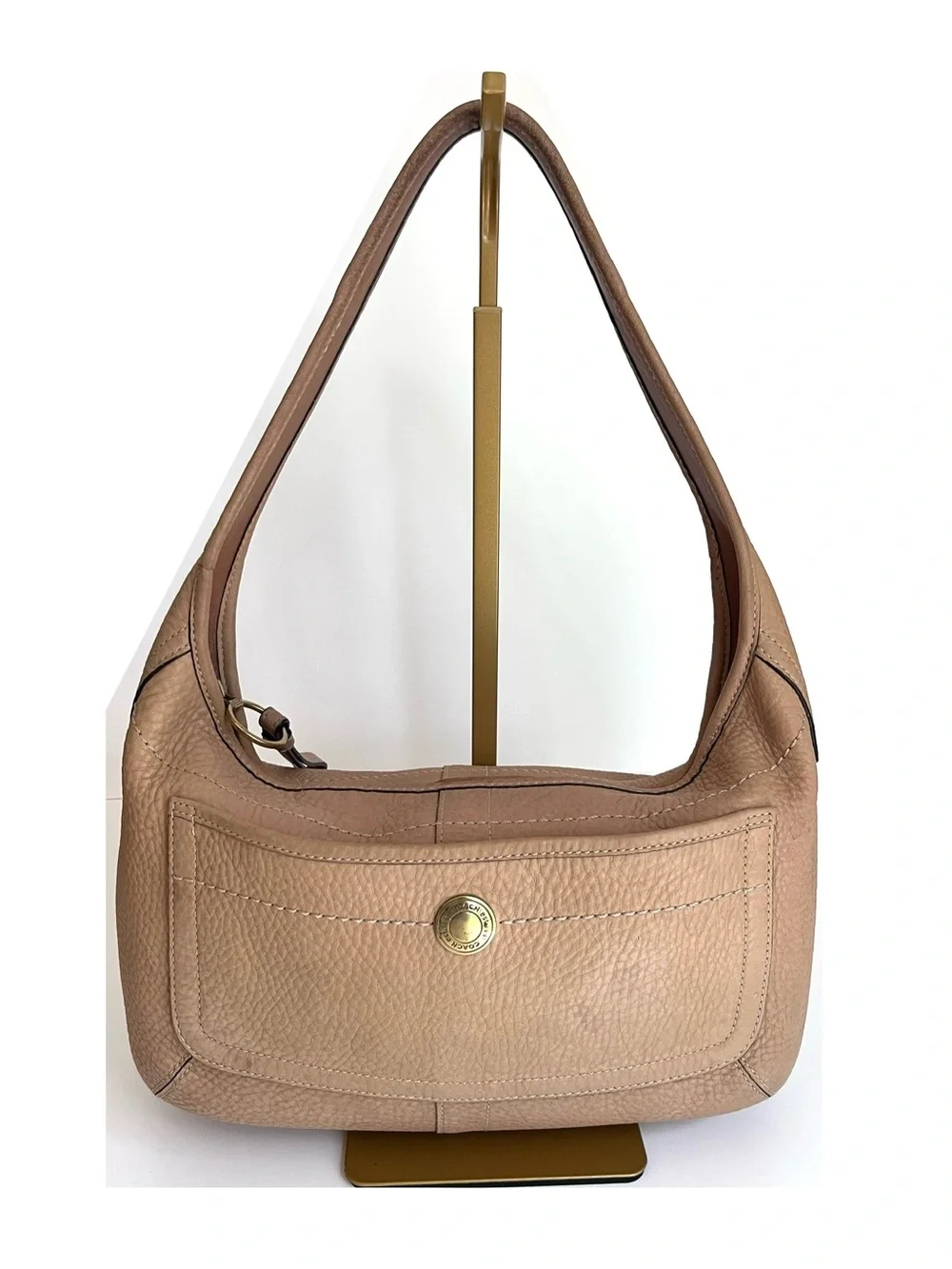 VINTAGE | Coach Ergo | Nude Tan | Pebbled Leather | Hobo Shoulder Bag